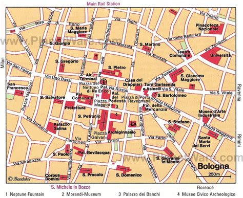 tourist map of bologna italy