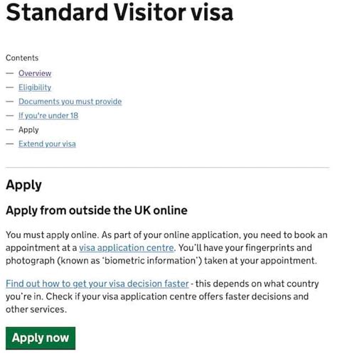 tourist visa uk application