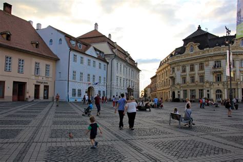 tourists exploring Sibiu
