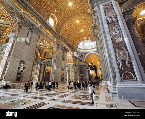 tourists inside basilica