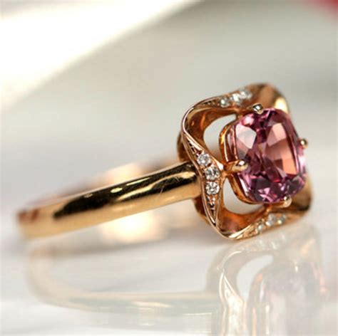 tourmaline and diamond engagement rings