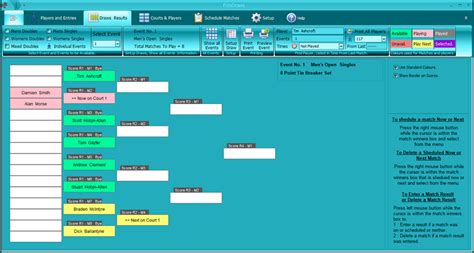 tournament software for tennis