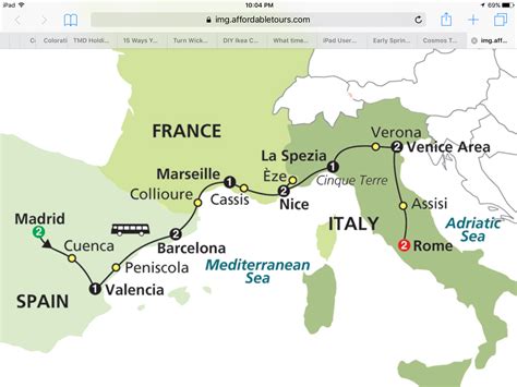 tours france spain and italy