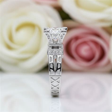 Tower Diamond Engagement Ring