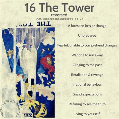 What does reversed tower mean?