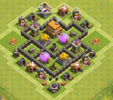 town hall level 4 base layout