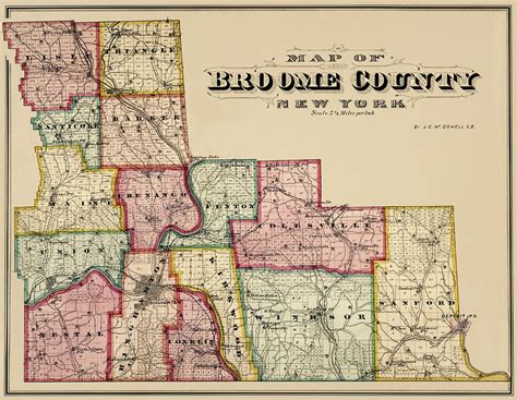 town map of broome county