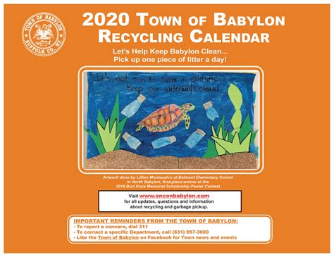 Huntington Recycling Calendar Customize and Print