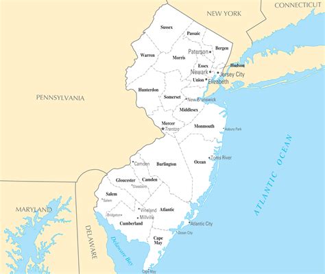Towns Of Nj Map