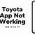 toyota app not working 2022
