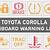 toyota corolla dashboard light meanings