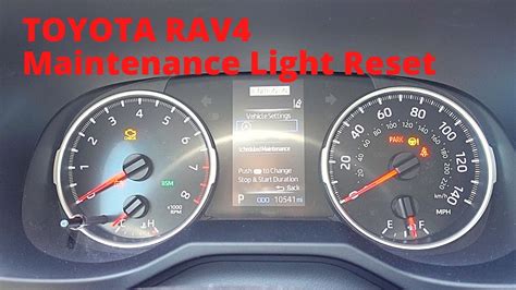 toyota rav4 reset maintenance light