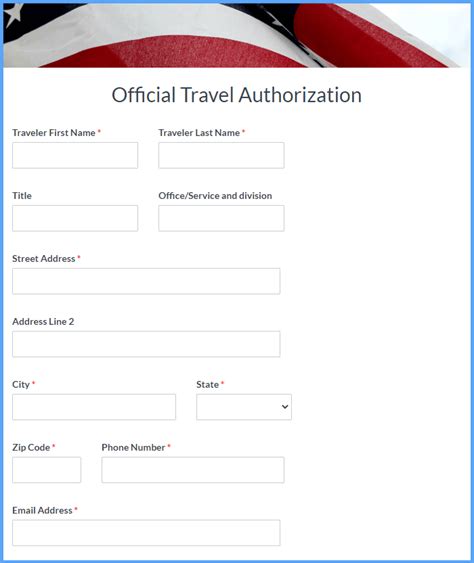 tps travel authorization form