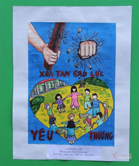 trẻ em tranh vẽ phòng chống bạo lưc học đường