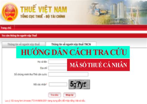 tra cuu ma thue ca nhan