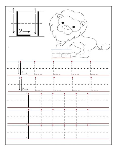 Traceable Letter L Worksheets