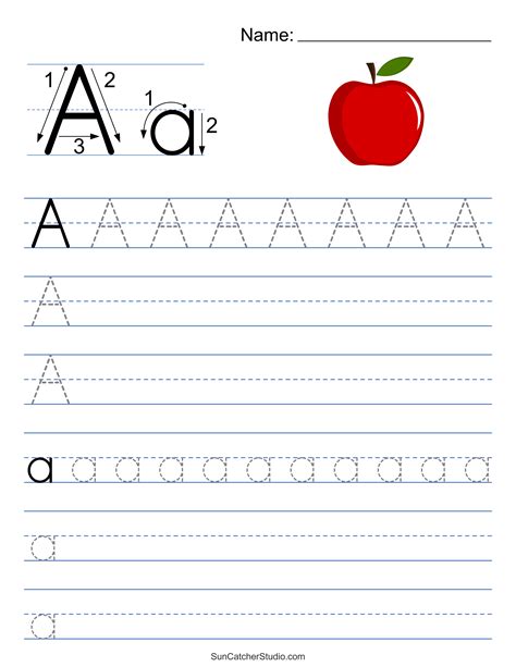 Traceable Letters Printable A