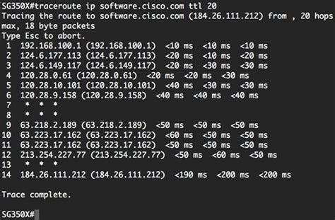 traceroute command in cisco router