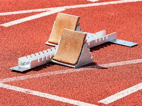 track field starting blocks