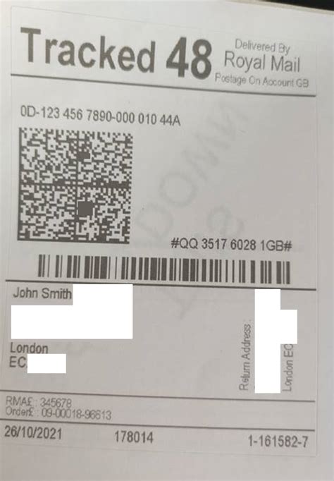 track royal mail return with qr code