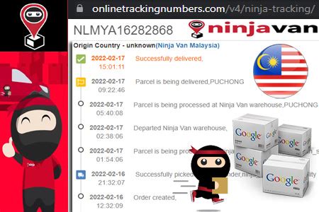 tracking no. ninja van