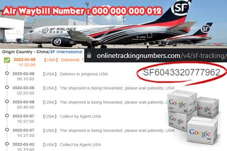 tracking number starting with sf