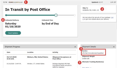 tracking ups mail innovations package