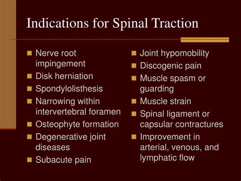 Traction Therapy Indications