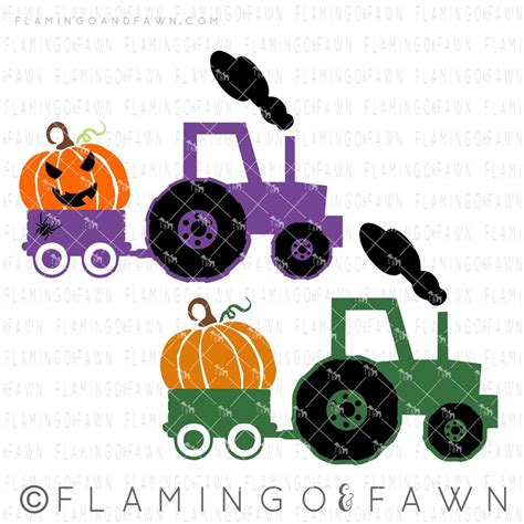 77+ Tractor Pumpkin SVG, Tractor And Pumpkin Design. Tractor Appliques