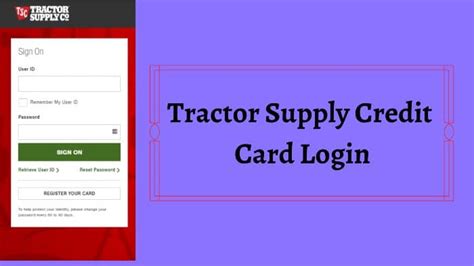 tractor supply card sign in