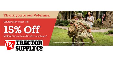 tractor supply veterans day discounts