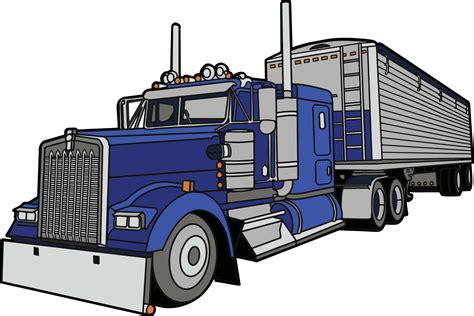Tractor Trailer Clipart