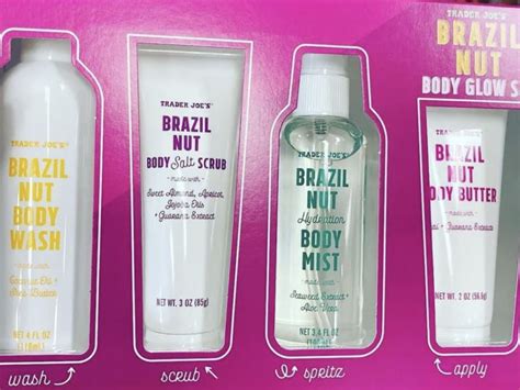 trader joe's brazil nut body glow set