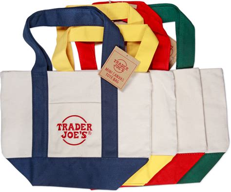 trader joe's canvas mini tote bag