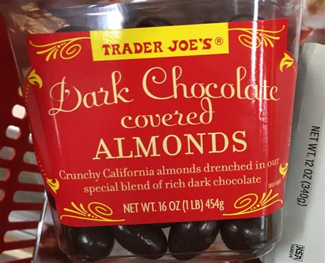 trader joe's chocolate covered almonds