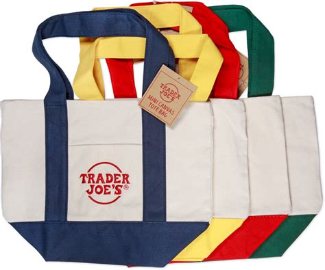 trader joe's mini canvas tote bags