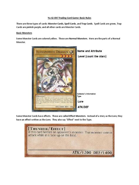 Trading Card Game Basic Rules