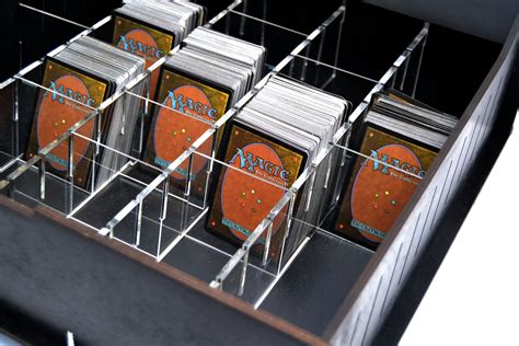 trading card storage box with dividers