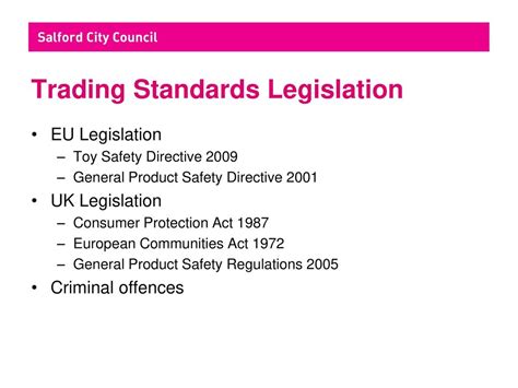trading standards legislation uk