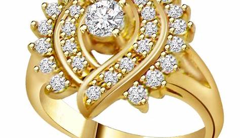 Meenaz 24k Fancy Flower Party Wear Ring Traditional Gold Ring For