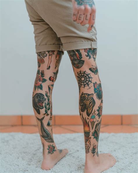 Traditional Leg Sleeve Traditional Tattoo by Myke Chambers… Flickr