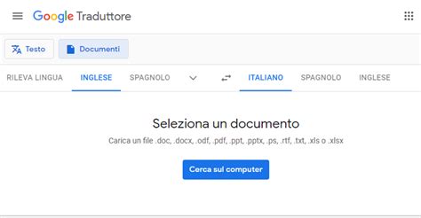 tradurre un file da inglese a italiano