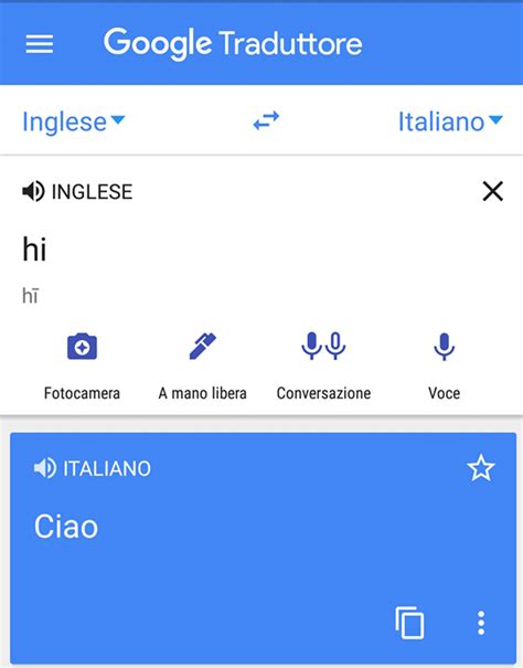 traduttore inglese italiano google assistant