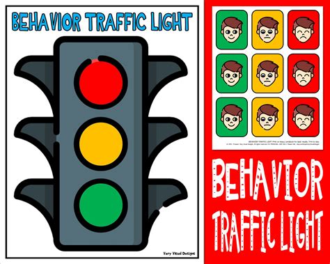 kids2learn Children's Traffic Light Faces Behaviour Reward Chart