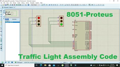 Traffic Light Controller Using 8051 Assembly Program