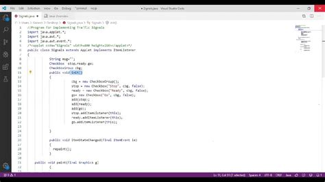 Traffic Light Program In Java Applet
