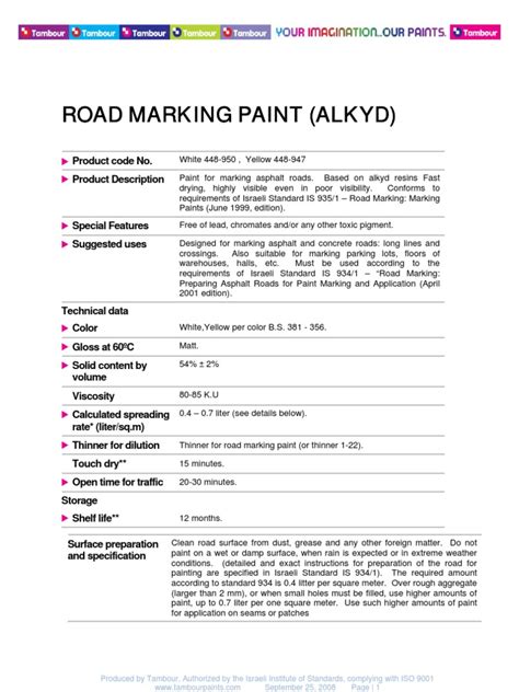 traffic marking paint msds