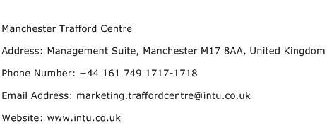 trafford centre contact email