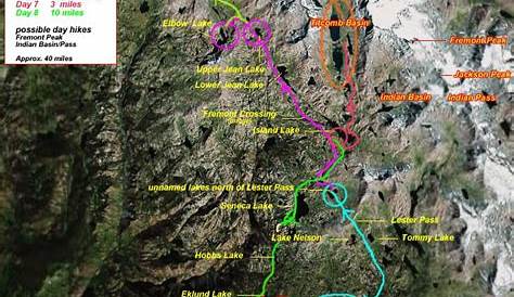 Trail Map Wind River Range