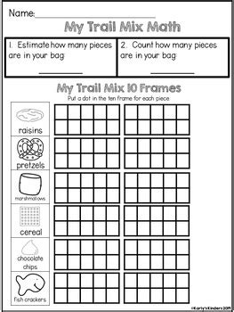 Trail Mix Math Worksheet